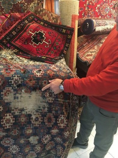 lavaggio e restauro tappeti orientali