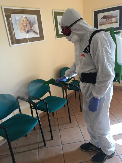 opere di disinfezione sanificazione