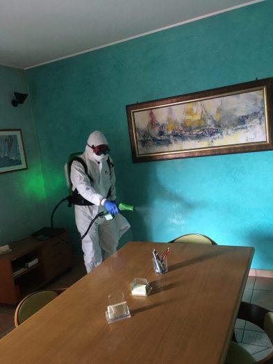 opere di disinfezione sanificazione