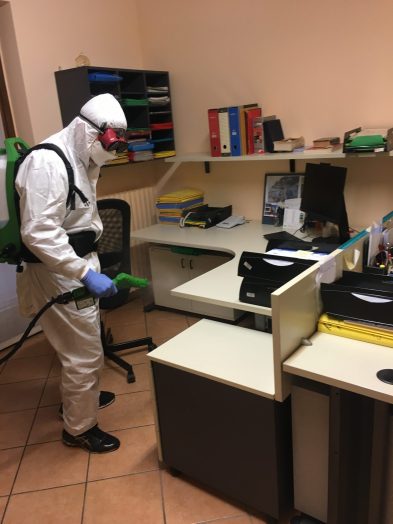 opere di disinfezione sanificazione