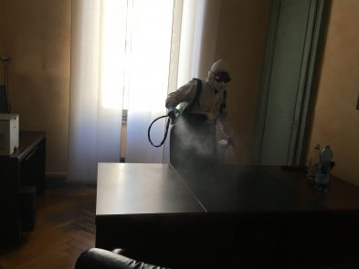 opere di disinfezione sanificazione