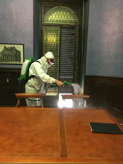 opere di disinfezione sanificazione